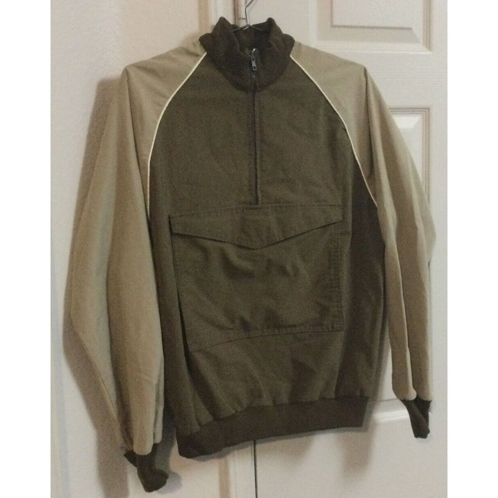 Vintage Sundance Products Windbreaker Jacket Brown 1/4 ZIP Large Pullove…